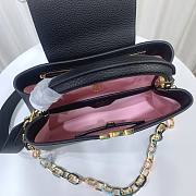 Louis Vuitton M21798 Capucines MM Black Leather Bag - 4