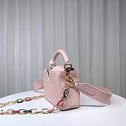 Louis Vuitton M21798 Capucines Mini Pink Leather Bag - 5