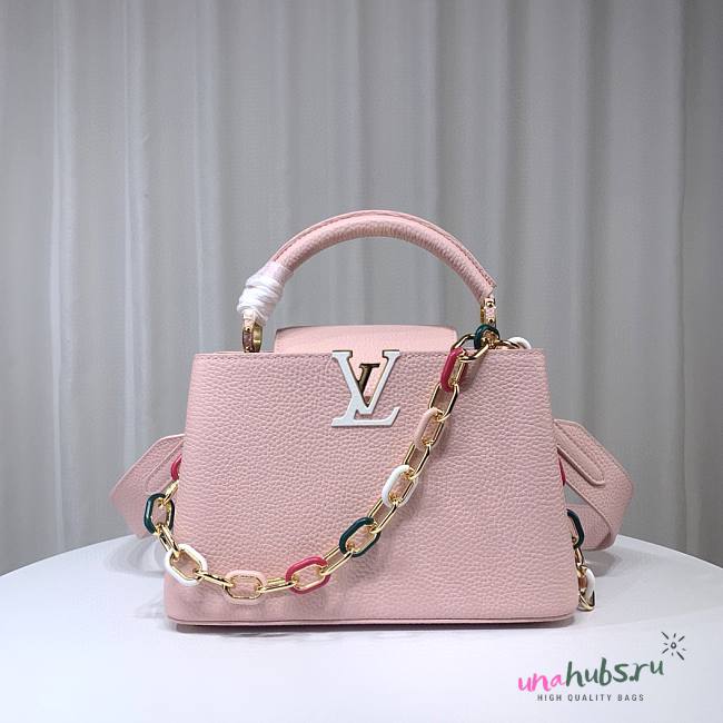 Louis Vuitton M21798 Capucines BB Pink Leather Bag - 1