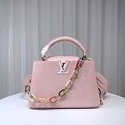 Louis Vuitton M21798 Capucines BB Pink Leather Bag - 1