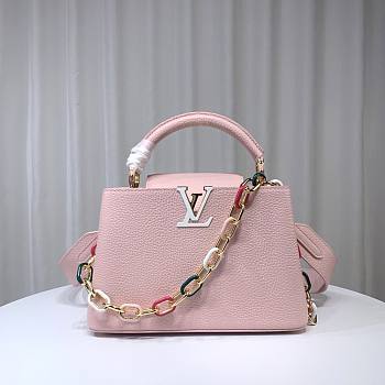 Louis Vuitton M21798 Capucines BB Pink Leather Bag