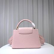 Louis Vuitton M21798 Capucines MM Pink Leather Bag - 5