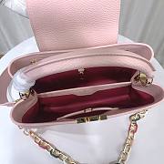 Louis Vuitton M21798 Capucines MM Pink Leather Bag - 4