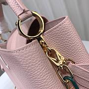 Louis Vuitton M21798 Capucines MM Pink Leather Bag - 3