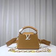 Louis Vuitton M21798 Capucines Mini Brown Leather Bag - 1