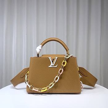 Louis Vuitton M21798 Capucines BB Brown Leather Bag 