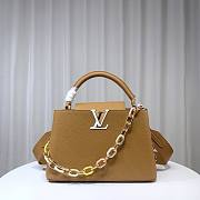 Louis Vuitton M21798 Capucines MM Brown Leather Bag - 1