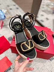 Valentino Garavani VLogo black sandals 9cm - 3