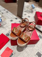 Valentino Garavani VLogo brown sandals 9cm - 3