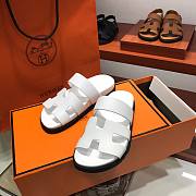 Hermes Chypre all white sandal - 4