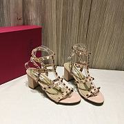 Valentino Garavani Rockstud Nude Leather 60mm Sandals - 1