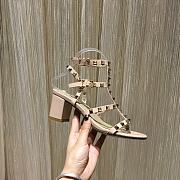 Valentino Garavani Rockstud Nude Leather 60mm Sandals - 6