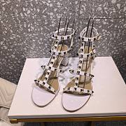 Valentino Garavani Rockstud White Leather 60mm Sandals - 3