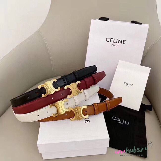 Celine gold hardware 2.5cm white/ red/ black/ brown - 1