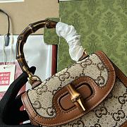 Gucci Bamboo 1947 GG crystal mini top handle bag - 2