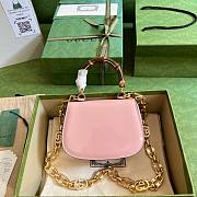 Gucci Bamboo 1947 pink mini top handle bag - 3