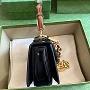 Gucci Bamboo 1947 black mini top handle bag - 5