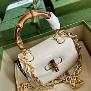 Gucci Bamboo 1947 white mini top handle bag - 5