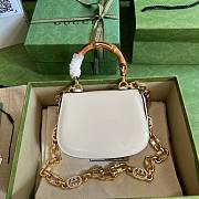 Gucci Bamboo 1947 white mini top handle bag - 4