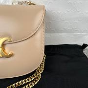 Celine Teen Chain Besace Triomphe Beige Bag - 4