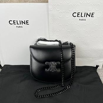 Celine Teen Chain Besace Triomphe Black Bag