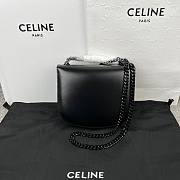 Celine Teen Chain Besace Triomphe Black Bag - 4