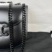 Celine Teen Chain Besace Triomphe Black Bag - 3