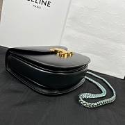 Celine Teen Chain Besace Triomphe Black Gold Bag - 6