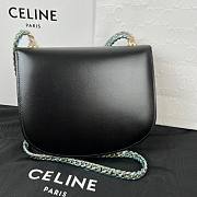 Celine Teen Chain Besace Triomphe Black Gold Bag - 3