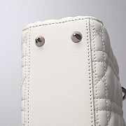 DIOR My ABCDIOR Lady White Lambskin Bag with Silver Hardware - 3