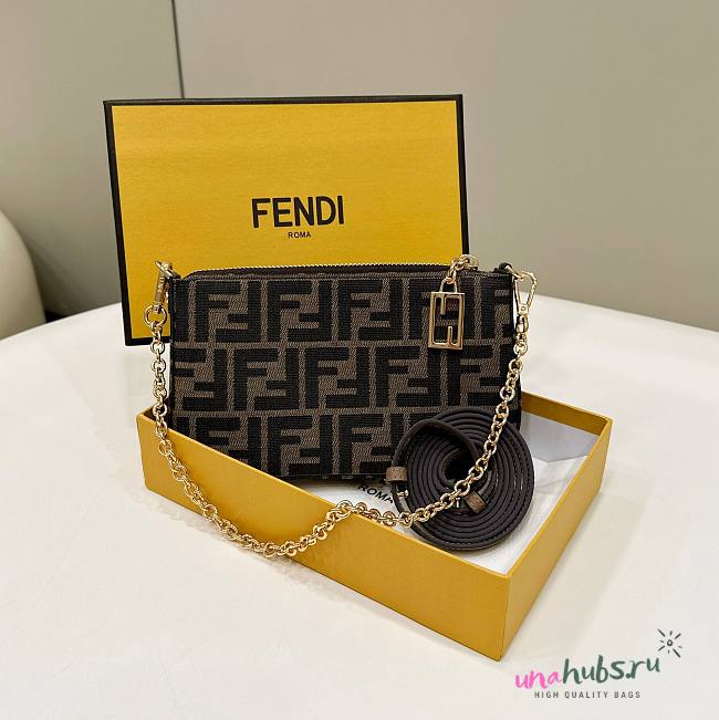 Fendi Zucchino Pouch with Chain Bag - 1