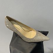 YSL Crystal Embellished Pump Gold Heels 10cm - 2