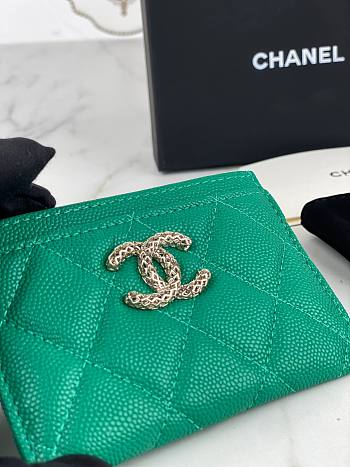 Chanel green card holder 