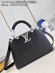 Louis Vuitton BB Capucines Flower Black Leather M51783 Bag - 6