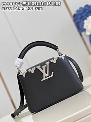 Louis Vuitton Mini Capucines Flower Black Leather M51783 Bag - 4