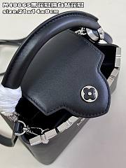 Louis Vuitton Mini Capucines Flower Black Leather M51783 Bag - 6