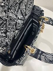 Dior Lady Black Plan de Paris Embroidery Bag - 2