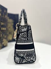 Dior Lady Black Plan de Paris Embroidery Bag - 3