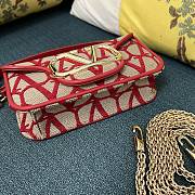 Valentino Garavani Small Red Loco jacquard top handle bag - 6