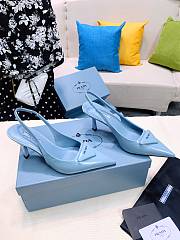 Prada satin slingback blue pumps 7.5cm - 1