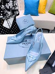 Prada satin slingback blue pumps 7.5cm - 5