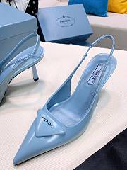 Prada satin slingback blue pumps 7.5cm - 4