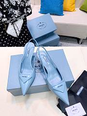 Prada satin slingback blue pumps 7.5cm - 2