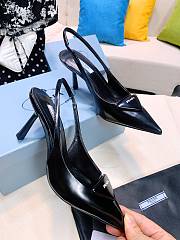 Prada satin slingback black pumps 7.5cm - 3