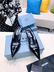 Prada satin slingback black pumps 7.5cm - 2