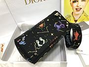 Dior Lady Black Multicolor Pixel Zodiac Embroidery Bag 24cm - 4