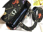 Dior Lady Black Multicolor Pixel Zodiac Embroidery Bag 24cm - 6