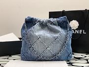 Chanel 23P Denim Quilted Medium Tote Bag  - 4