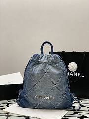 Chanel SS23 Denim Silver-Tone Hardware Backpack  - 1