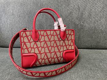 Valentino Le Quatrieme Toile small red shopping bag